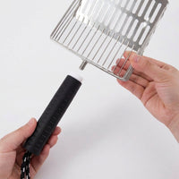 Cat Sifter with Detachable Handle, 304 Stainless Steel Metal Material, Slotted Flat Design, Practical Cat Owner Gift Idea