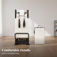 Pilates Core Bed Space Saving Foldable Pilates Reformer Easy Storage Home Exercise Reformer for Beginners, Women