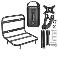 15 Kg Load Front Cargo Rack Black Metal Front Bike Rack Long-Lasting
