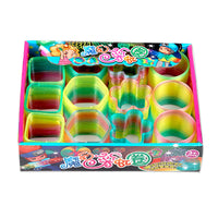 New Kids Magic Rainbow Ring Cool Irregular Rainbow Circle Classic Nostalgic Toy Wholesale Hot Sale 12 Pcs/Box