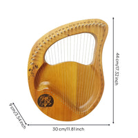 Lyre Instrument Metal Strings Lyre Wooden Harp for Beginners, Artists, Music Practice