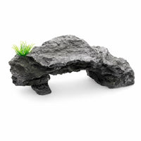 Resin Reptile Hideout Cave Natural-Looking Reptile Hide Sturdy Basking Platform Sturdy for Reptiles