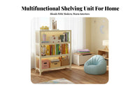 particle-resistantresistant Glass Door Curio Cabinet Floor-Standing Design Display Case Modern design Home Furniture 4-Tier Shelving for Figure collectors, Anime Fans, Living Room, Bedroom, Office
