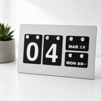 2026 Perpetual Calendar Desk Ornament with DIY Hanging Tabs, Minimalist Ins Style