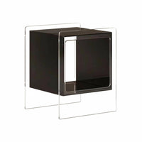 With Wheels Rolling Storage Cart Minimalist Design Tiered Rolling Organizer Transparent Frame Nightstand Long-Lasting Construction for Apartment Dwellers, Office Workers, Living Room, Bedroom, Small Areas, Bathroom