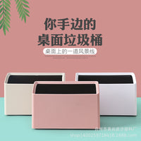 Mini Double-Layer Desktop Trash Can with Lid, Nordic Style Small Waste Bin for Office Desk, Coffee Table, or Countertop