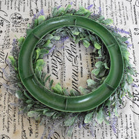 Artificial Lavender Wreath for Front Door Wall Decor, Spring Floral Garland for Wedding Home Decoration