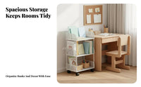 Multi-Tier Shelving Multi-Tier with Wheels Space Saving Bookshelf High Capacity