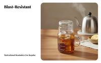 Heat Resistant Water Pitcher with Tumbler Large Capacity Glass Pitcher with Tumbler Lid Easy to Clean for Office Workers, Adults, Home, Desk