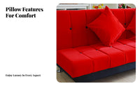 2-in-1 Design Fold-extendable Sofa Bed Space-Saving transformable Couch Easy Conversion Household Furniture Modern aesthetic for Apartment Dwellers, Students, Homeowners, Small Spaces, Living Room, Bedroom, Home Office