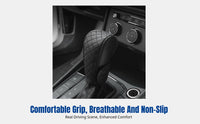 Manual Gear Shift Knob Cover, PU Leather, Debris-Resistant, Car Interior Accessory, Universal Fit, Comfortable Grip