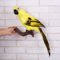 Simulated Feather Parrot Macaw Foam Bird Garden Decoration Prop