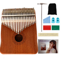 Wooden 21-Key Kalimba Acoustic Kalimba with Safeguarding Case Handheld Thumb Piano with Instructions Compact for Music Lovers, Home