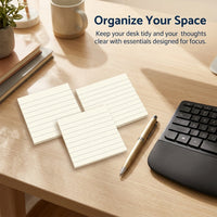 Sticky Notes for Office and School, Repositionable Post Its Square 75mm, Tear Off Pads for Students Stickers 6 with 50 Sheets Each