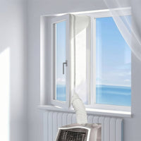 Window Barrier with Zipper Waterproof Window Sealing Cloth Portable for Bedroom, Apartment, Dorm Room