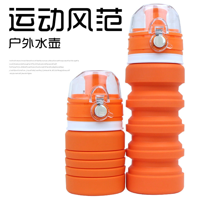 Collapsible Silicone Water Bottle for Travel and Outdoor Activities, 400ml