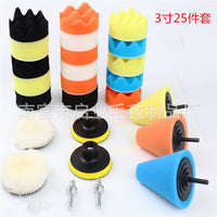 Car Polishing Sponge Pad Kit with Wool Buffing Pads for Detailing and Waxing