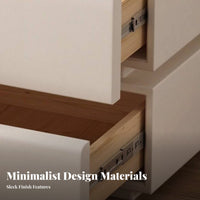 Light Luxury visually appealing Nightstand with Drawers Italian-influenced Single-Drawer End Table Minimalist Design Bedroom Furnishing Modern and design for homeowners, Renters, Students, Guest Room, Small areas, Office, Entryway