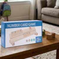 Tabletop Number Flip Tile Game Natural Wood Wooden Game with Sand Timer Screenscreen-Independent Toy Easy for Children, Preschoolers, Toddlers, Classroom, Homeschool, Playroom