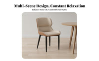 Padded Seat Upholstered Metal Frame Chair Minimalist Design Upholstered Metal-Frame Chair Ergonomic Backrest Home Seating for homeowners, Interior Decorators, Restaurant Owners, Dining Room, Kitchen, Office, Bedroom