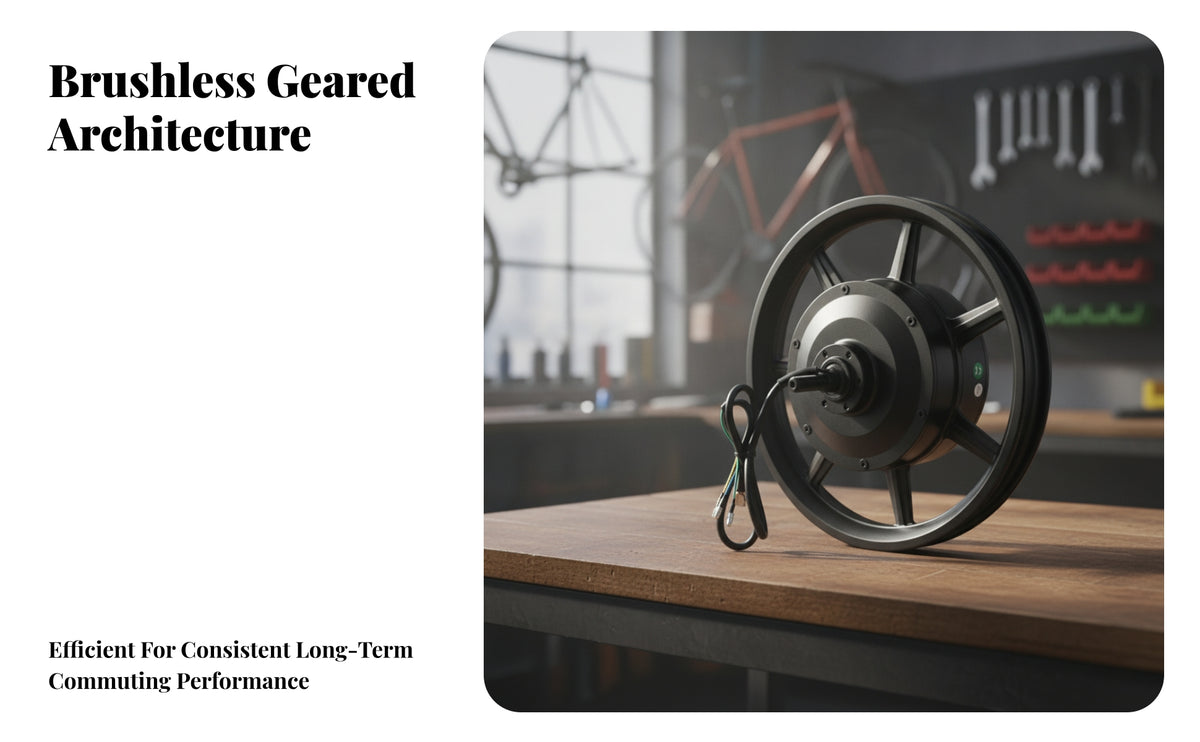 48V 500W Geared Hub Motor Wheel | Five-Spoke, Electric Bike Wheel with Motor