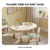 Non-Slip Feet Peanut Shaped Kids Table Child-Safe Design Height Adjustable Toddler Table Rounded Edges Toddler Writing Desk Easy to Clean for Toddlers, Preschoolers, Teachers, Kindergarten, Preschool, Nursery, Playroom