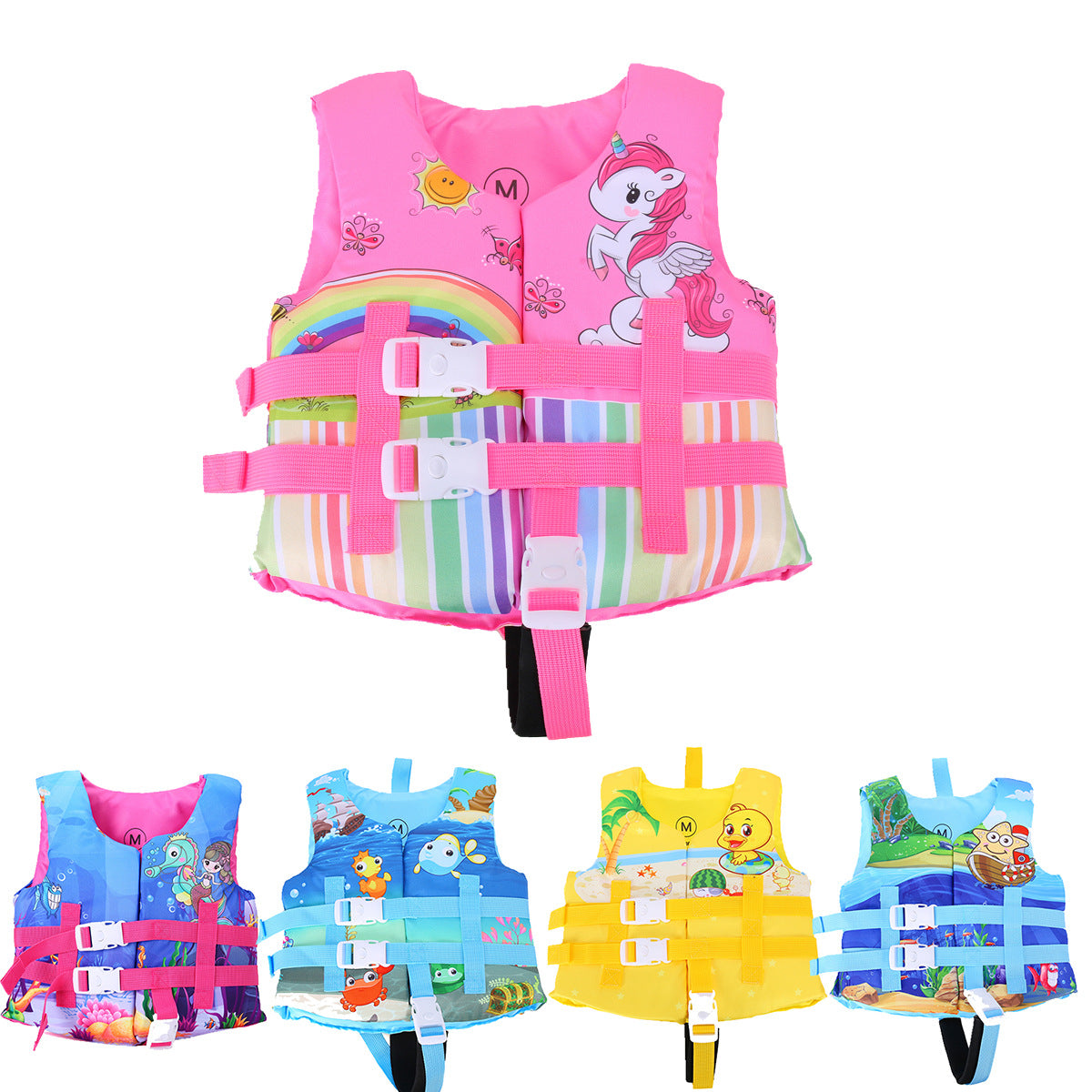 Kids' Cartoon Foam Life Vest for Swimming and Water Activities