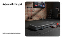 Aerobic Step Deck Non-Slip Surface Aerobic Exercise Step Deck Construction Adjustable Workout Stepper for Beginners, Home, Gym