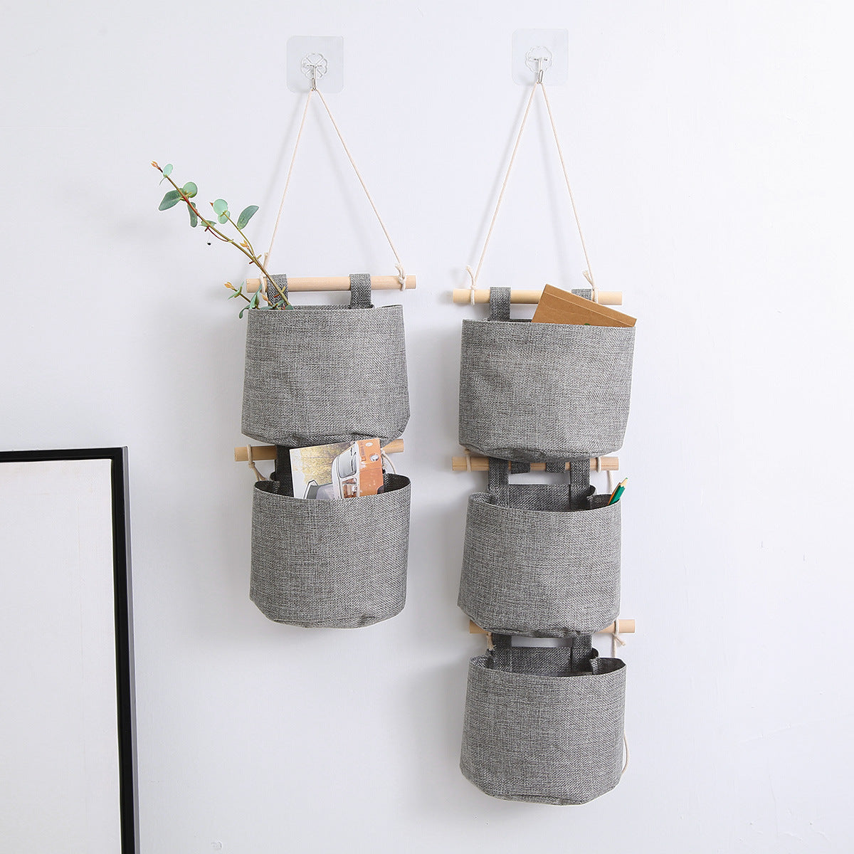 Over-the-Door Wall Hanging Storage Bag Organizer with Pockets for Underwear and Small Items