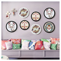 Round Wooden Picture Frame for Wall Mounting, 6-10 Inch, Creative Home Decor