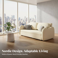 Two-in-singleUse Pull-extendable Sleeper Sofa with Storage Space-Saving Pull-extendable Storage Bed Foldable Design transformable Couch Minimalist aesthetic for Apartment Dwellers, Students, Homeowners