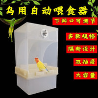 Automatic Bird Feeder for Parrots and Small Birds, No-Mess Seed Dispenser
