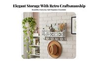 Entryway Mail Sorter with Key Pegs Easy Installation Wall Mount Key and Mail Holder Entryway Organizer with Pegs for Hallway