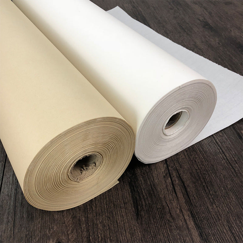 Thickened Long Scroll Calligraphy and Painting Paper - Raw, Semi-Raw, or Sized - 100m Roll for Chinese Painting and Calligraphy
