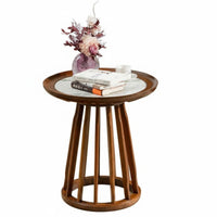Round Pedestal Table Movable Home Furnishing Luxurious Design adaptable Use for Homeowners, Living Room, Next to Sofa, Entryway