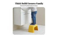 Non-Slip Feet Stackable Utility Seat Rounded Corners Step Stool Heavy-Duty Household Furniture Thickened Construction for Children, Adults, Family, Bathroom, Entryway, Living Room, Kitchen