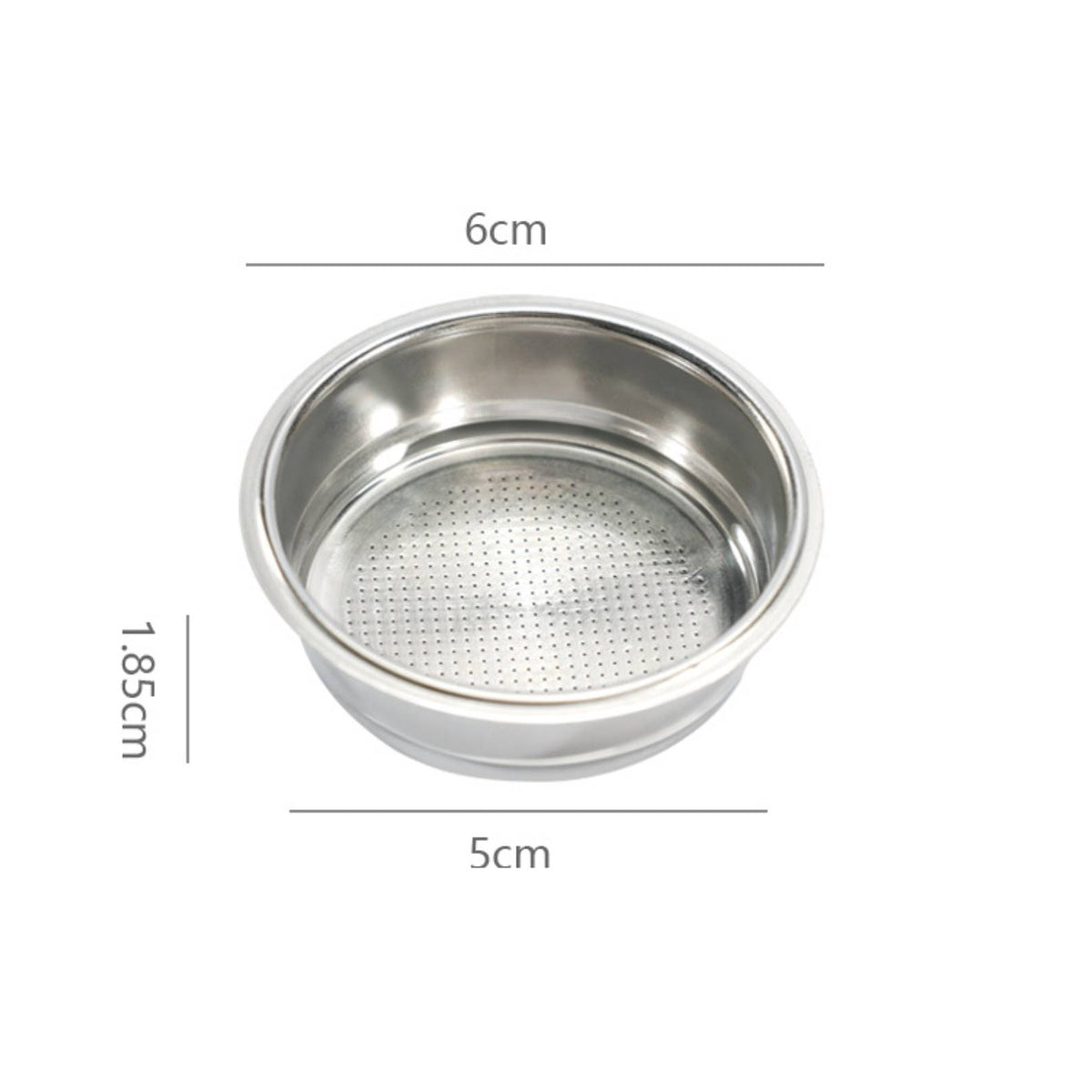 304 Stainless Steel Pressurized Filter Basket Reusable Portafilter Basket Insert for Baristas, Home Kitchen, Cafe