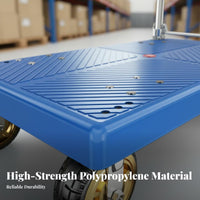 Folding Surface Cart Space-Saving Portable Flatbed Trolley High Load Capacity Foldable Push Cart Hand Truck for Homeowners, Movers, Home, Garage