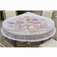 Round Table Food Cover Net Tent for Outdoor Dining, Picnic, and Kitchen Use
