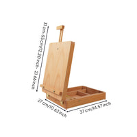 Portable Oil Painting Box Compartmentalized Painting Box with Easel Sturdy Sketchbox Hinged for Artists