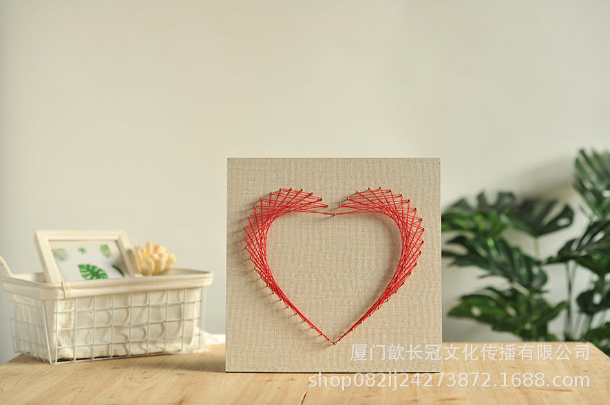 DIY Heart String Art Kit for Valentine's Day