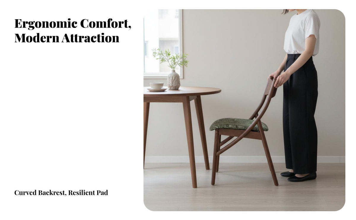 French design animal-inspired curved-shaped Backrest Chair Designer Inspired Household Furniture mid-century modernera Modern Minimalist Design for Apartment Dwellers, homeowners, Dining Room, Kitchen, Bedroom, Home Office
