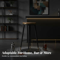 High-Density Foam Cushion Padded Swivel Counter Stool with Footrest Bar Chair Stable Base Seating Furniture Sturdy Construction for Homeowners, Restaurant Owners, Adults, Cafe, Pub, Kitchen Island