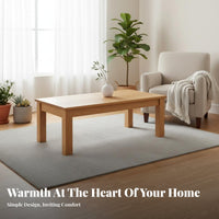 Nordic Design Rectangular Wood tea table Japanese and aesthetic Rectangular Coffee Table Minimalist visual appeal Living Room Furniture Sturdy Construction for Families, homeowners, Renters, Lounge Area, Home Office