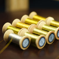 New Handmade Su Embroidery French Embroidery Gold Thread Spool Weaving Winding Thread Gold Silk Thread Spool Shiny Brilliant Gold