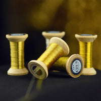 New Handmade Su Embroidery French Embroidery Gold Thread Spool Weaving Winding Thread Gold Silk Thread Spool Shiny Brilliant Gold