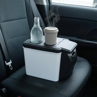 Cooling and Heating Car Cooler Warmer Compact Car Refrigerator Carry Strap Portable Fridge Warmer Cup Recesses for Home