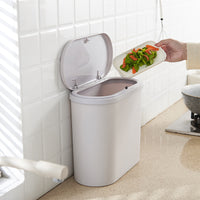 Nordic Style Press-Top Trash Can with Lid for Office Kitchen Bathroom