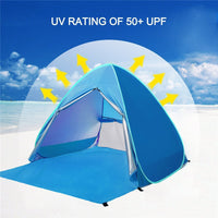 Automatic Pop-Up Camping Tent with Curtain for Beach and Outdoor Activities