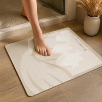 Diatomaceous Earth Absorbent Bathroom Mat Quick Dry Non-Slip Cuttable Floor Mat